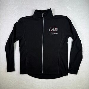 UAMS College of Nursing Black Port Authority Fleece Full Zip Jacket Size S‎